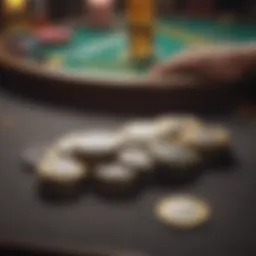 A digital poker table featuring coin poker gameplay.