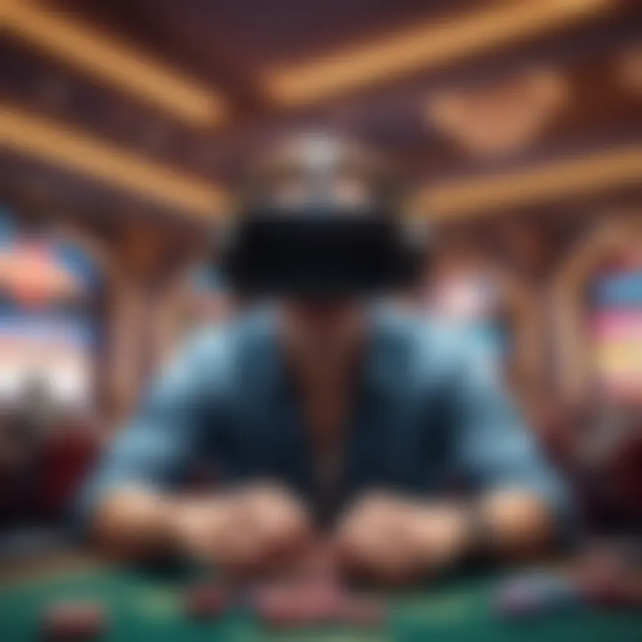 Virtual reality gaming experience at an online casino