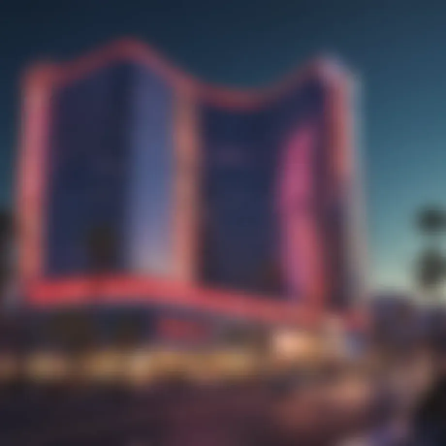 Architectural marvel of a modern hotel in Las Vegas